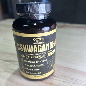 Ashwagandha Extract 5 in1 w/Ginger Turmeric Rhodiola Black Pepper 180 Day Supply